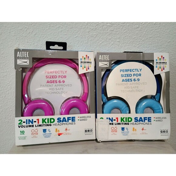 Other - Altec Lansing Kid Safe 2-in-1 Bluetooth Wireless Kid's Headphones - Pair Sealed